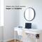 Umbra 24" Black Hub Decorative Round Wall Mirror